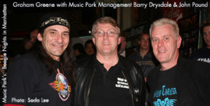 Music Park Management - Barry Drysdale and John Pound with MC Graham Greene